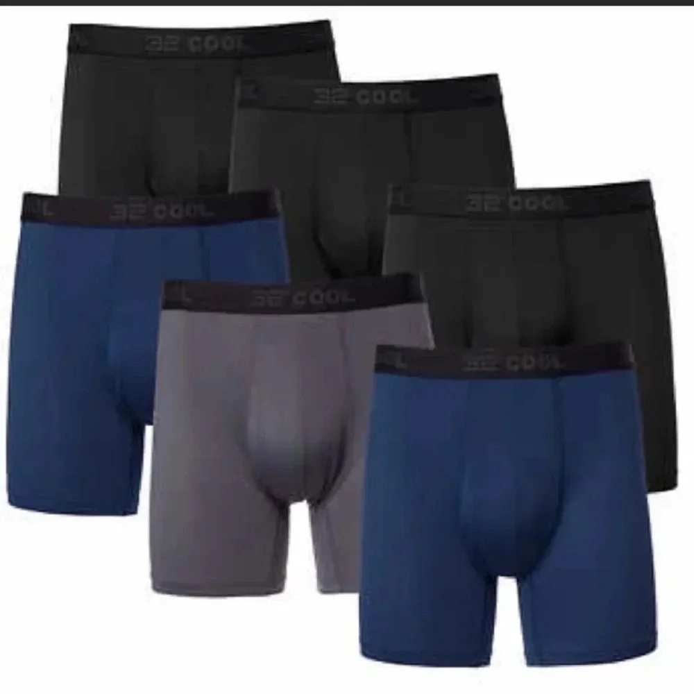 32 Degrees Men's Comfort Mesh Boxer Brief, 6-pair keeps you cool Large